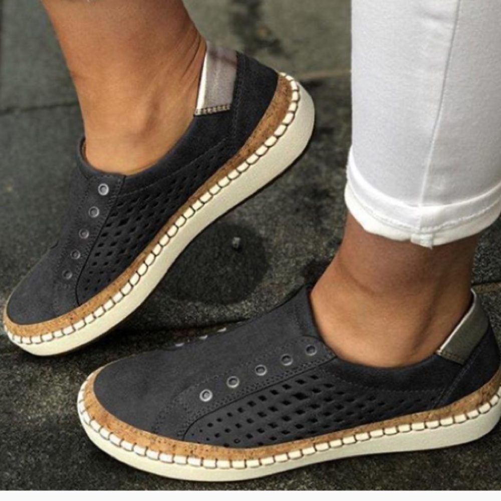 Women Casual Slip On Hollow-Out Sneakers